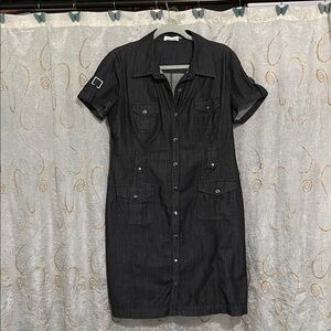 Calvin Klein Charcoal Denim Dress